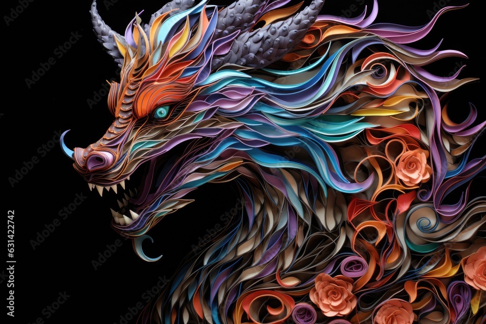 Fototapeta Dragon symbol of year 2024