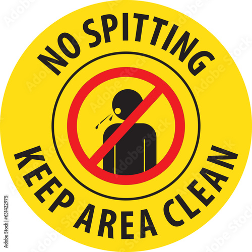 No spitting sign sticker vector eps