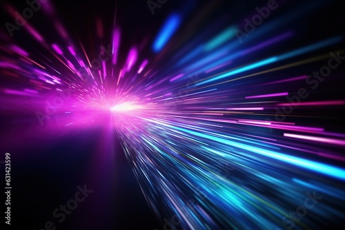 abstract futuristic background with pink blue glowing neon moving high speed wave lines and bokeh lights. Data transfer concept Fantastic wallpaper