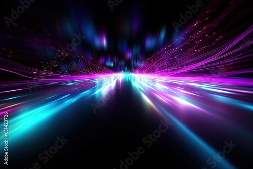 abstract futuristic background with pink blue glowing neon moving high speed wave lines and bokeh lights. Data transfer concept Fantastic wallpaper