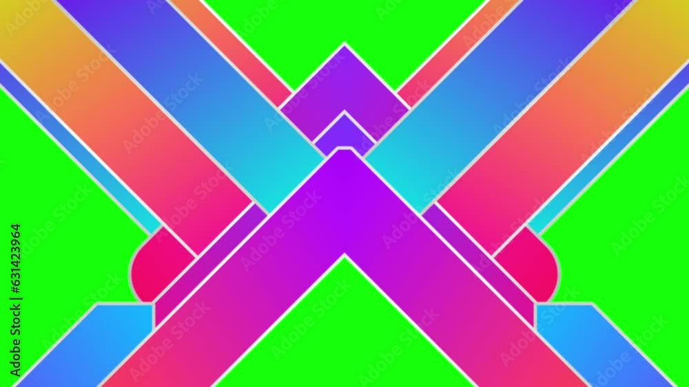 Abstract motion graphics and animated backgrounds. Green screen Chroma ...