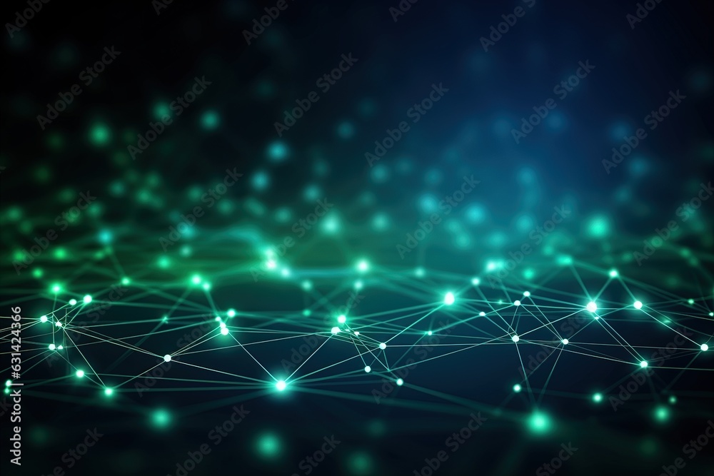 Fototapeta premium abstract futuristic Digital Network Matrix - Abstract Technology Connection Concept data analysys , data connection worldwide network