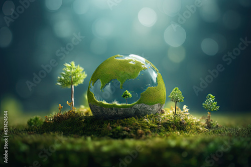 World environment and earth day concept, Sustainable Energy for save green world, Nature and ecosystem friendly environment