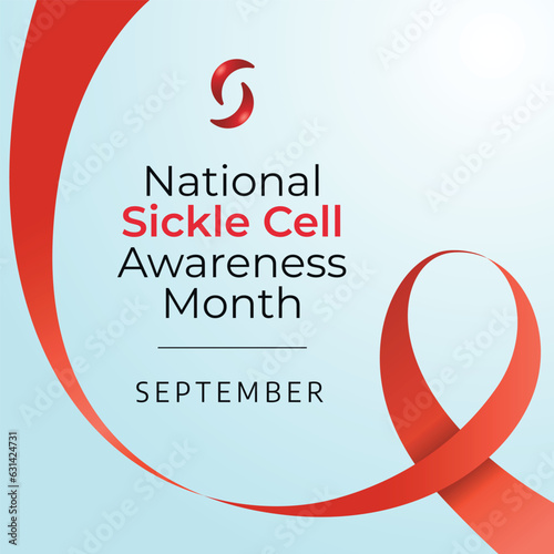 national sickle cell awareness month design template good for celebration. sickle cell illustration design. blood cell illustration. flat design. eps 10.