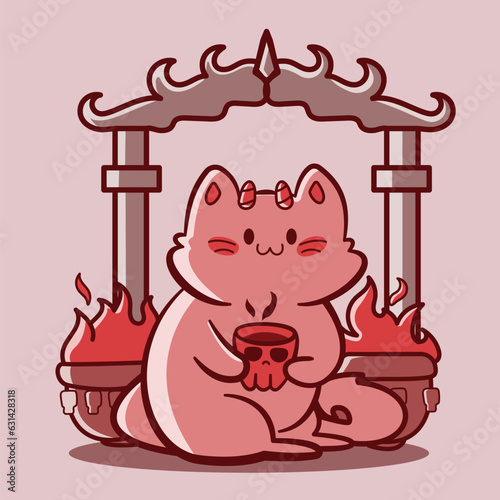 cute demon cat