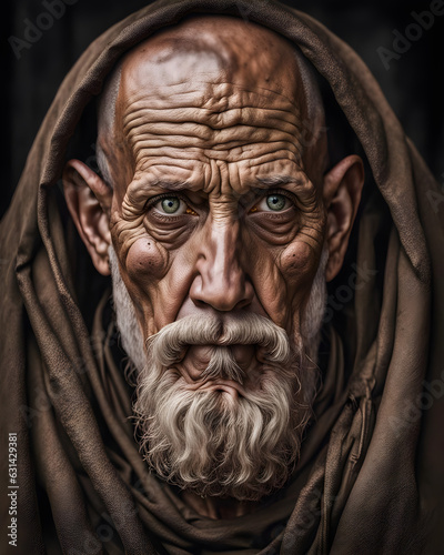 portrait of a medieval monk - generative ai