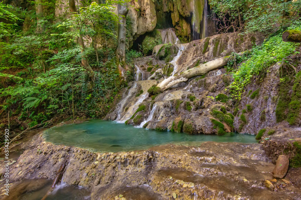 Fototapeta premium Waterfall in Eastern Serbia with tufa limestones