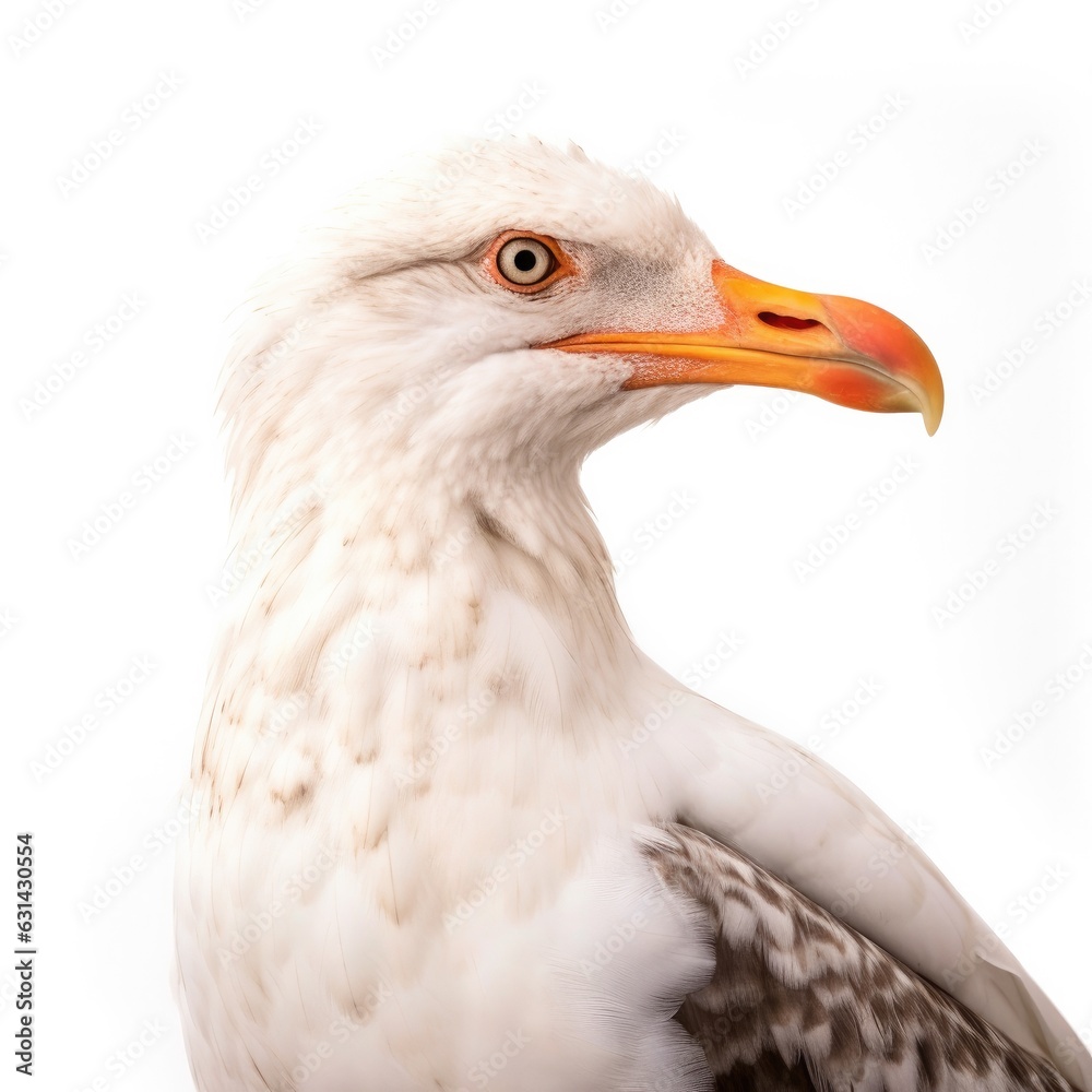 Obraz premium California gull bird isolated on white. Generative AI