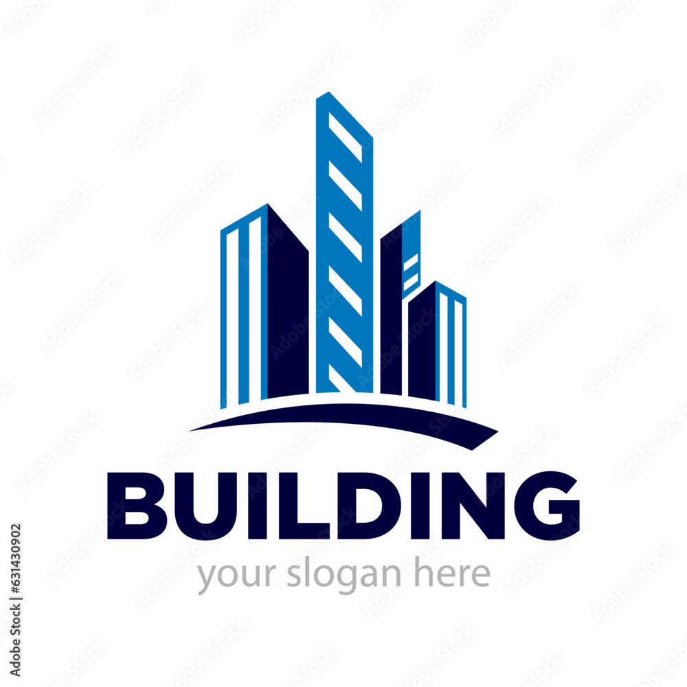 Building Logo Design Illustration