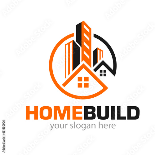 Building Logo Design Illustration