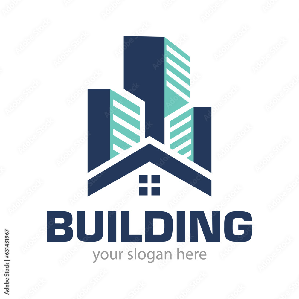 Building Logo Design Illustration