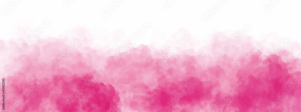 Pink smoke isolated on white background. Watercolor background. Vector EPS 10