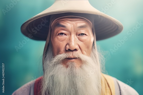Chinese taoist beard daoism. Generate Ai photo