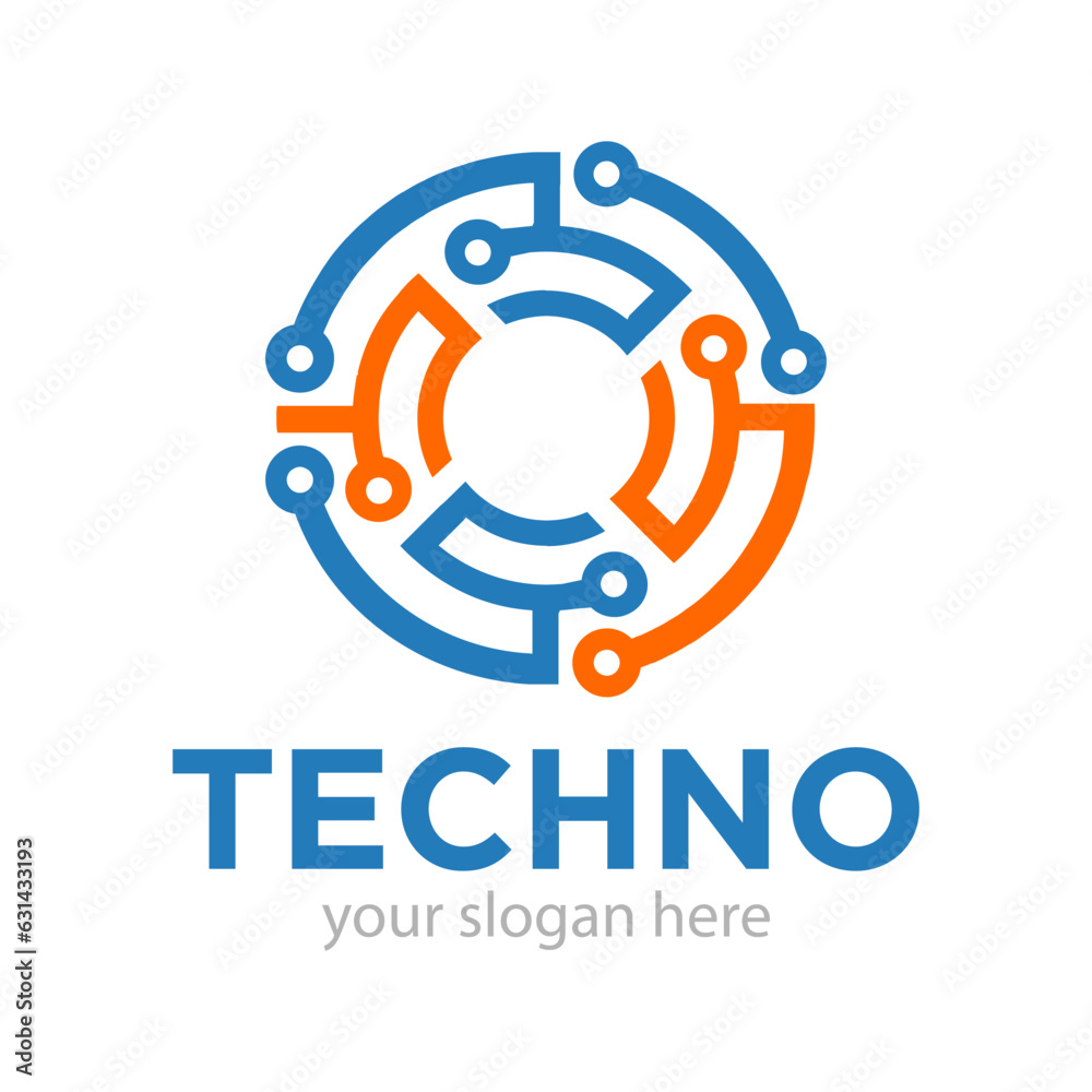 Technology Logo Design Illustration Technology Logo Design Illustration
