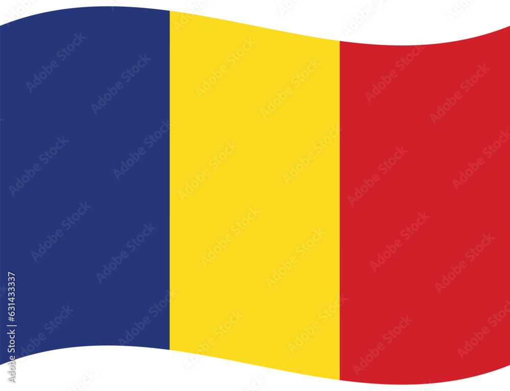 Fototapeta premium Romania flag wave. Romania flag. Flag of Romania