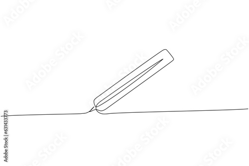 Blood lancets, Blood Testing, medical supplies, equipment one line art. Continuous line drawing of medication, needle, healthcare, clinical, disposable, tool, narcotic, healthy