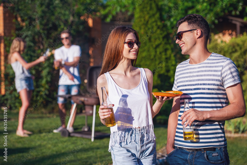 Fototapeta premium Young people resting outdoors