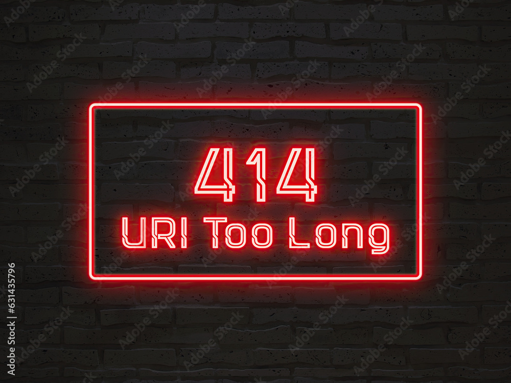 414 URI Too Long - obrazy, fototapety, plakaty 