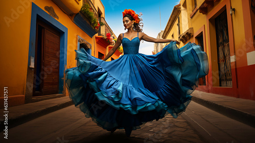  latin american, mexican, traditional, folklore, regional colorful, dancer photo