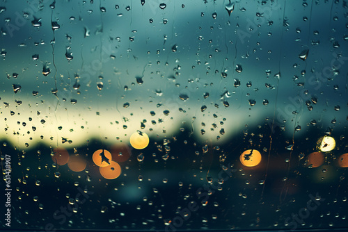Raindrops on Windowpane Generative AI