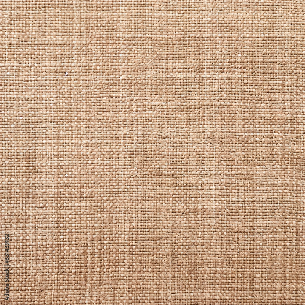 Brown Beige color sackcloth canvas empty background. woven texture. Created with generative AI. Brown Beige color sackcloth canvas empty background. woven texture. Created with generative AI.