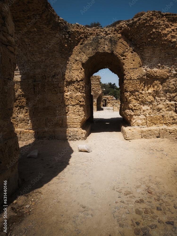 Carthage ruins of the Baths of Antoninus Pius, Tunisia, Africa