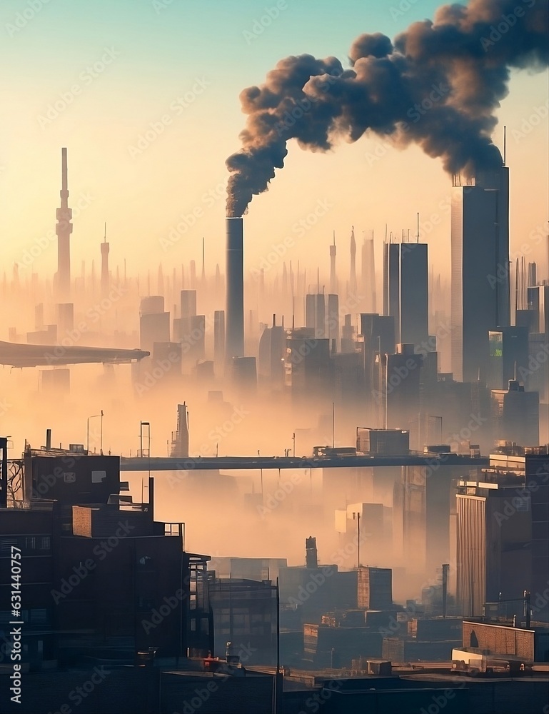 city smoke dust pollution future