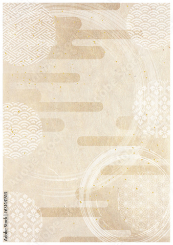 和柄筆模様和紙背景