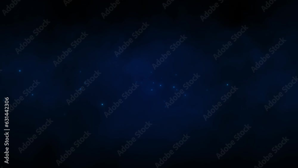 Animation of fog on a black background, Mystery fog, Abstract grey smoke in slow motion, dark clouds fog slowly flying. Realistic Drifting Smoke with mystical shining particles floating in the wind