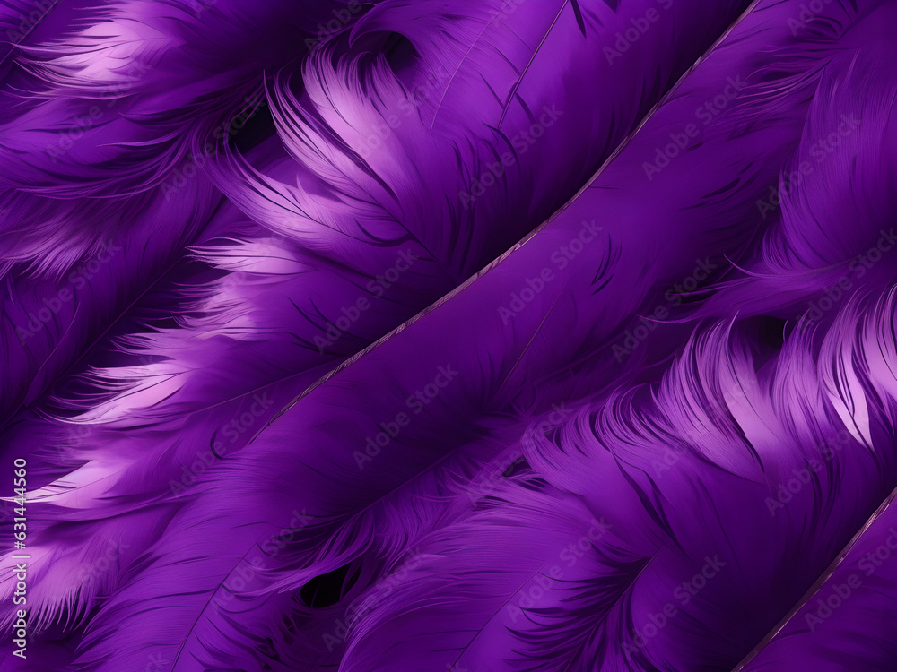 Purple feathers background. Generative ai art. Purple feathers background. Generative ai art.