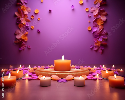 Happy diwali background colorful lamp with candle  diwali stock images  cartoon illustration art