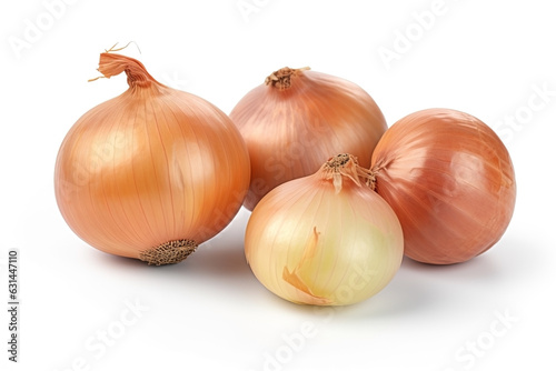 Onions on white background. Fresh vegetables. Healthy food concept