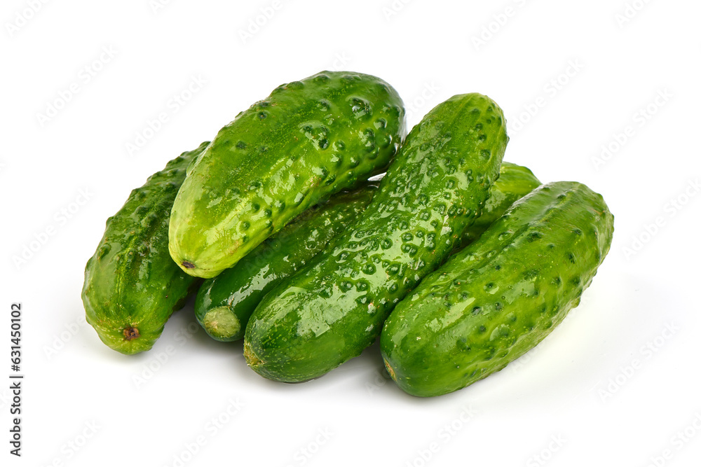 Cucumbers, isolated on white background. High resolution image. Cucumbers, isolated on white background. High resolution image.