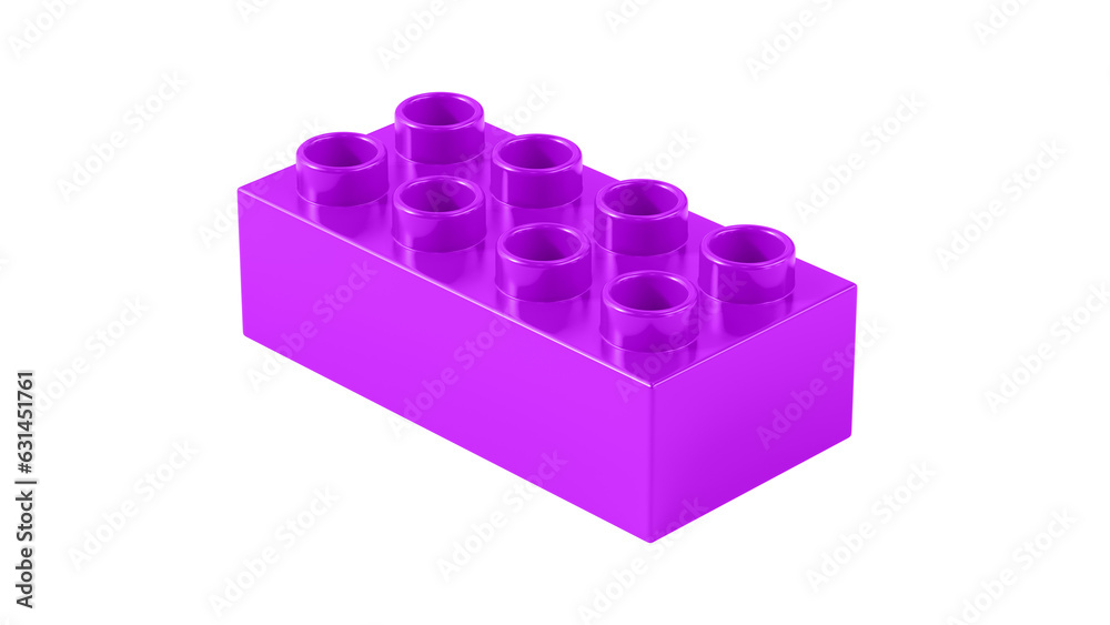 Magenta Purple Plastic Bricks Block Isolated on a White Background. Children Toy Brick, Perspective View. Close Up View of a Game Block for Constructors. 3D illustration. 8K Ultra HD, 7680x4320, 300 dpi Magenta Purple Plastic Bricks Block Isolated on a White Background. Children Toy Brick, Perspective View. Close Up View of a Game Block for Constructors. 3D illustration. 8K Ultra HD, 7680x4320, 300 dpi