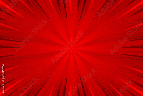 red comic style background Flat design