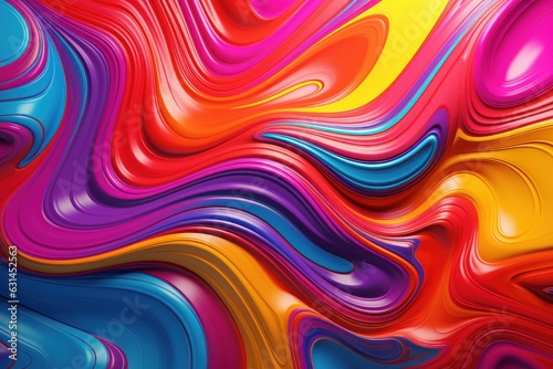 abstract glossy liquid colorful surface melted rainbow