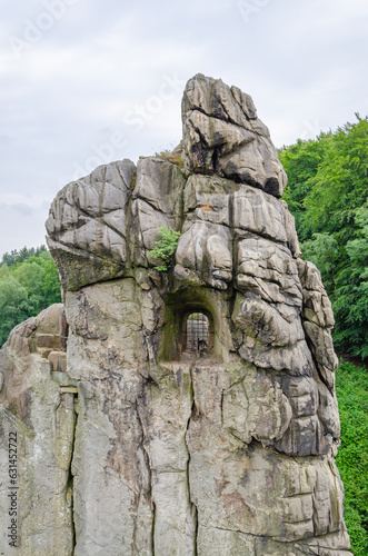 Rocks and ruins in Teutoburg forest photo wallpaper background © Elena