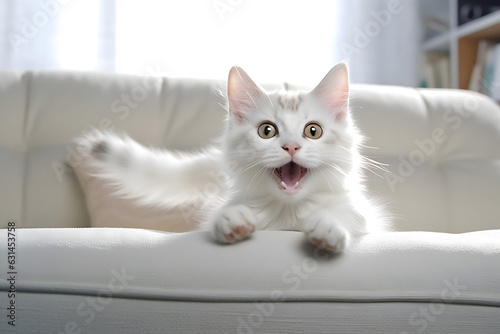 Wallpaper Mural white persian cat Torontodigital.ca