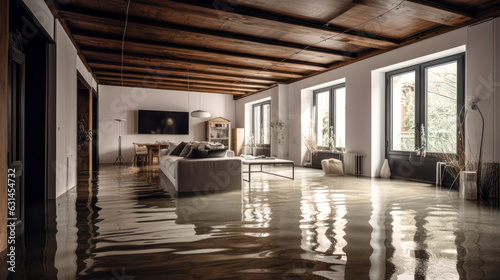 Überfluteter Wohnraum, Wasserschaden
