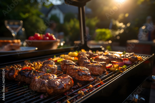 barbecue on the grill 