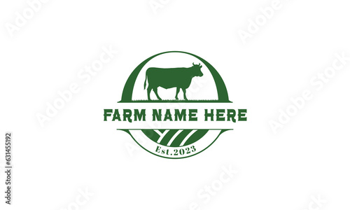 Cattle farm logo vector. Farm logo design templates free. Modern farm logo. Animal farm logo. Creative farm logo design. Family farm logo