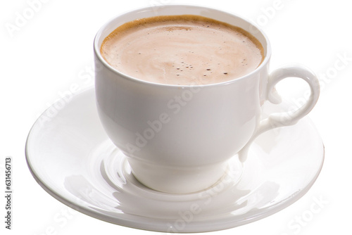 Fototapeta Naklejka Na Ścianę i Meble -  White cup of coffee with foam