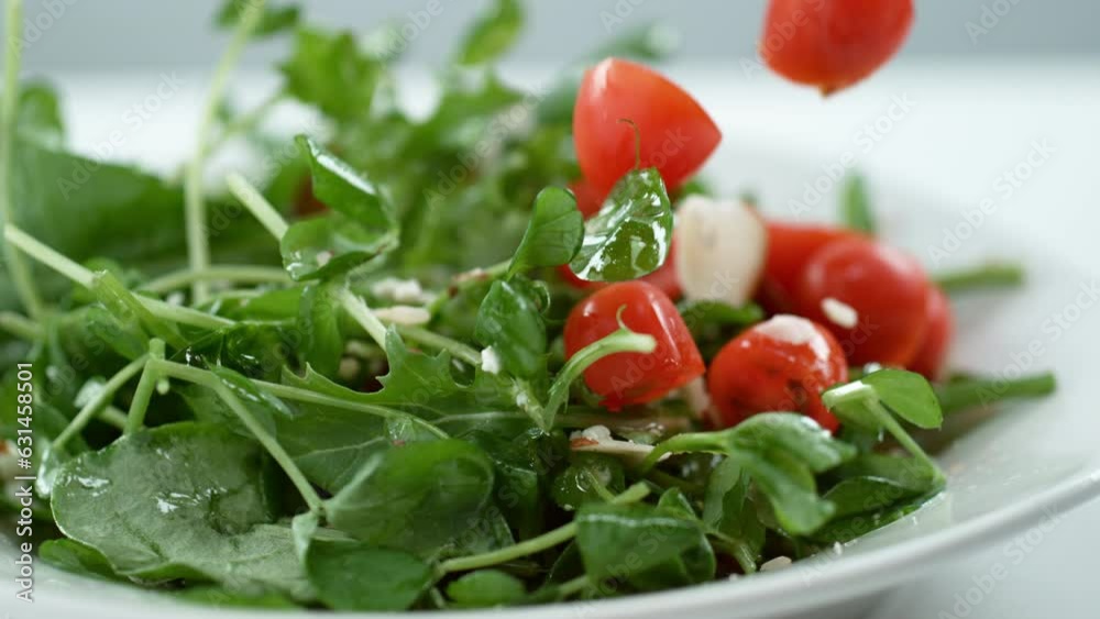 Seafood salad in slow motion Seafood salad in slow motion