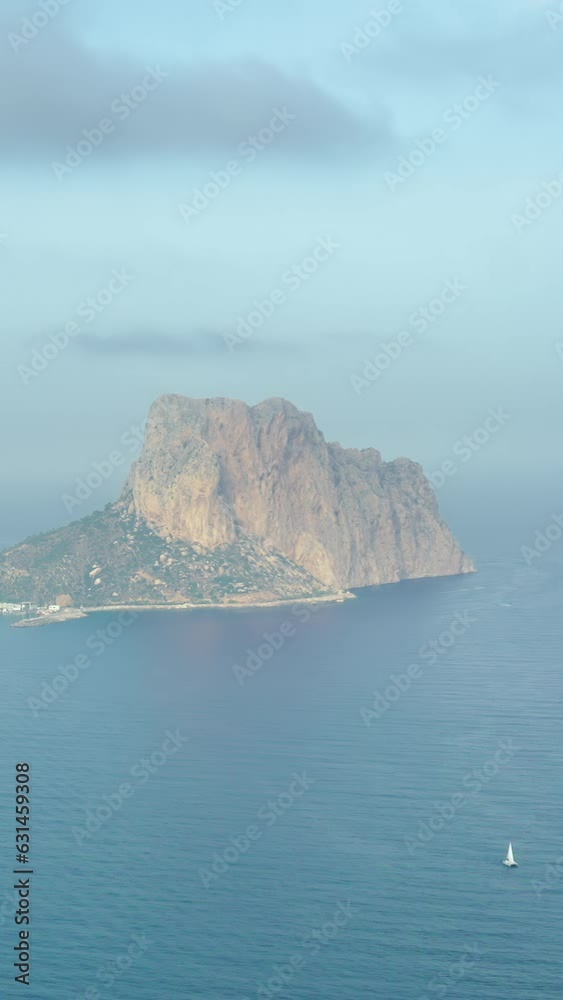 aerial and vertical view of the bay of Calpe aerial and vertical view of the bay of Calpe