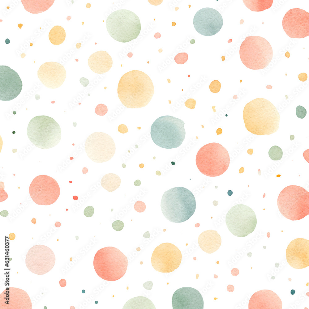 Polka dots background created with Generative AI technology