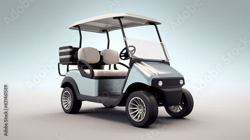 A Golf car  Golf car on isolated on white background. Generative Ai