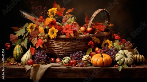 thanksgiving fall autumn cornucopia Generative AI