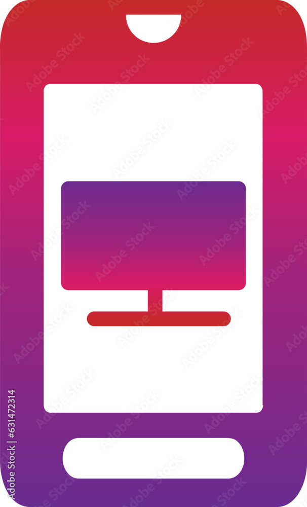 gradient mobile phone icon	
