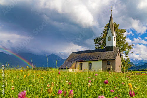 Kapelle - Allgäu - Bolsterlang - Sommer - Regenbogen photo