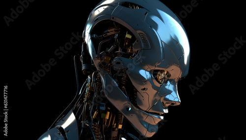 Man AI robot, automation and technology concept, AI generated